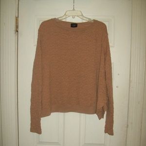 Alysi Camel Tan Wool Blend Textured Sweater